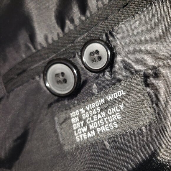 Bendetti Uomo Men's Black 2-Piece Suit with Suspenders, 38R - Picture 11 of 11